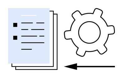 document transition into process automation vector image