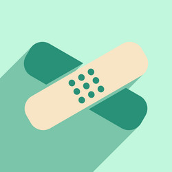 flat with shadow icon and mobile application vector image