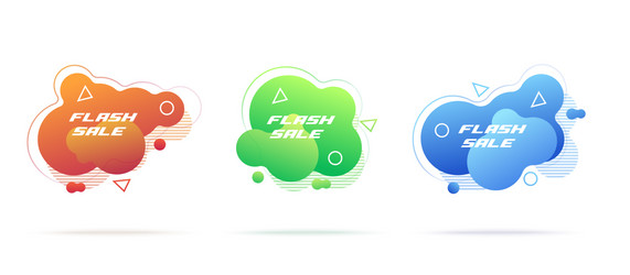 set abstract triangle banner with bright effect vector image