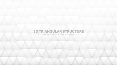 3d triangle particles technologic white abstract vector image