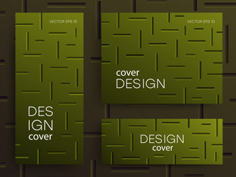 abstract brochures with gradient lines 3d effect vector image