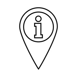 Map pointer with information line icon vector