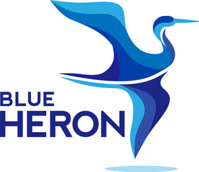 Blue Heron Logo Vector Image