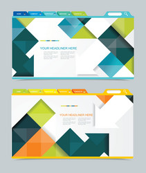 web design navigation set vector image