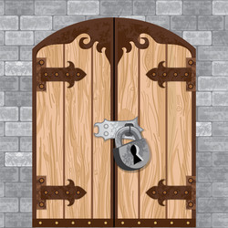 Ancient gate Royalty Free Vector Image - VectorStock