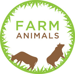Green field farm icon design template Royalty Free Vector