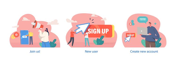 isolated elements with characters create a new vector image