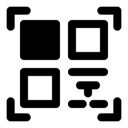 Qr code a two dimensional matrix barcode vector