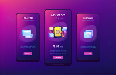 User guide app interface template vector