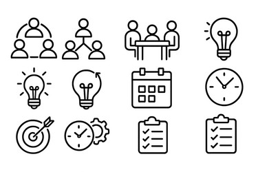 visual representation of brainstorming concepts vector image