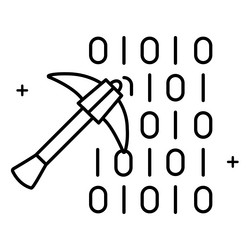 big data and mining techniques icon design vector image