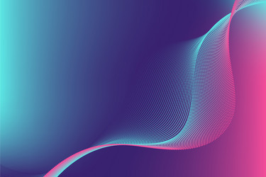 colourful particle line wave abstract background vector image
