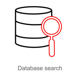 database search and icon concept vector image