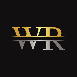 Initial wr letter linked logo creative vector