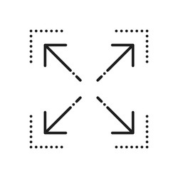 resize and scale reduce expand zoom symbol outline vector image