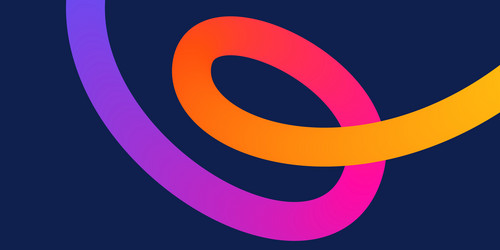 template with colorful gradient squiggles shapes vector image