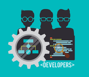 web developer design vector image