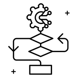 algorithmic data processing and analysis icon vector image