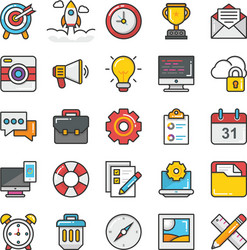 web design and development icons 1 vector image