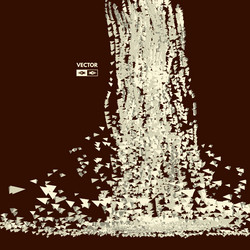 array with dynamic emitted particles futuristic vector image