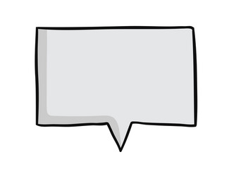 Blank speech bubble hand drawn vector