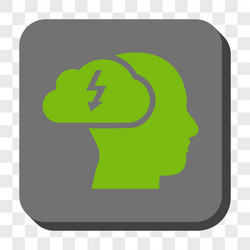 brainstorming rounded square button vector image