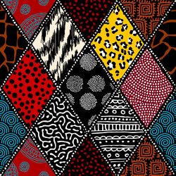 geometric abstract triangles pattern afro style vector image