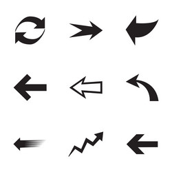 Set arrow icons flat ui design trend Royalty Free Vector