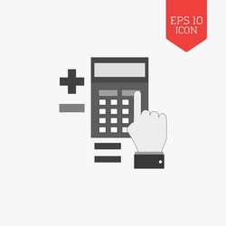 calculation concept icon flat design gray color vector