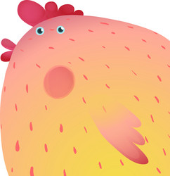 Cute Cartoon Chicken Vector Image