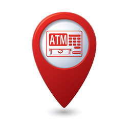 ATM Pointer Icon Red vector image