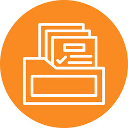 documentation line circle style icon design vector image