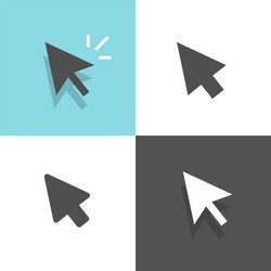 mouse pointer arrow click icon set vector image