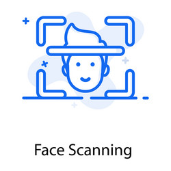 Face scanning Royalty Free Vector Image - VectorStock