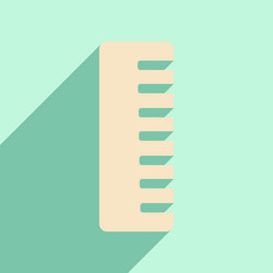 flat with shadow icon and mobile application comb vector image