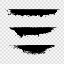 black blobs isolated transparent background vector image