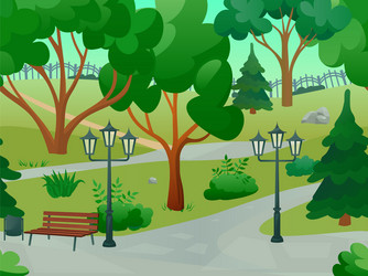 An urban park Royalty Free Vector Image - VectorStock