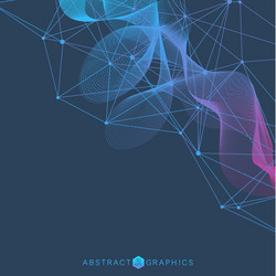 geometric abstract background with connected line vector image