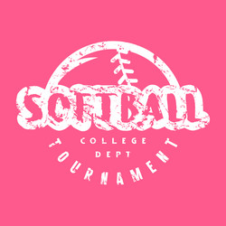 Softball Tournament Emblem Vector Image