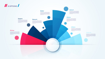 circle chart design template for creating vector