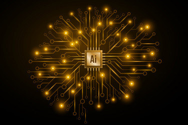 cyber brain for neural networks design artificial vector image