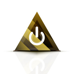 power button icon start symbol web design ui vector image