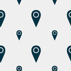 map pointer icon sign seamless pattern vector image