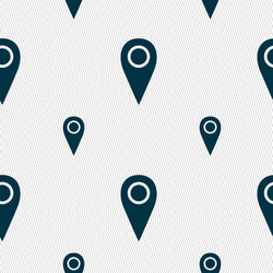 Map pointer icon sign seamless pattern vector