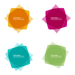 Set of colored banners vector