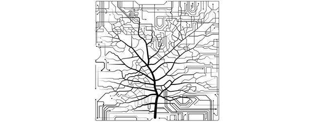 tree of innovation merging nature and circuit vector image