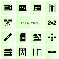7 horizontal icons Royalty Free Vector Image - VectorStock