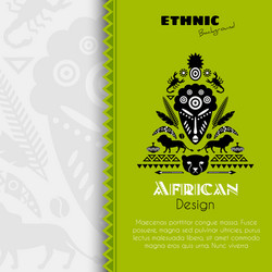 African tribal ethnic art background vector