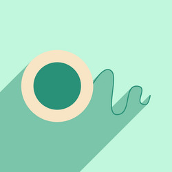 flat with shadow icon and mobile application vector image