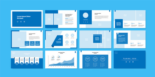 minimal slides presentation background template vector image